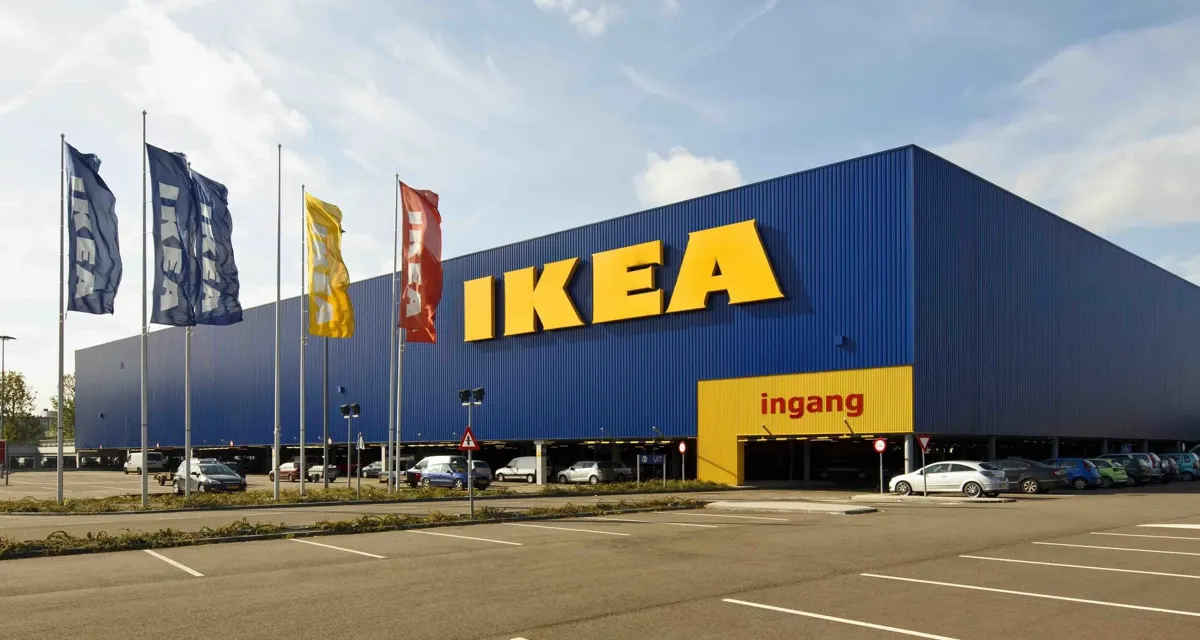 Ikea winkel van de voorkant