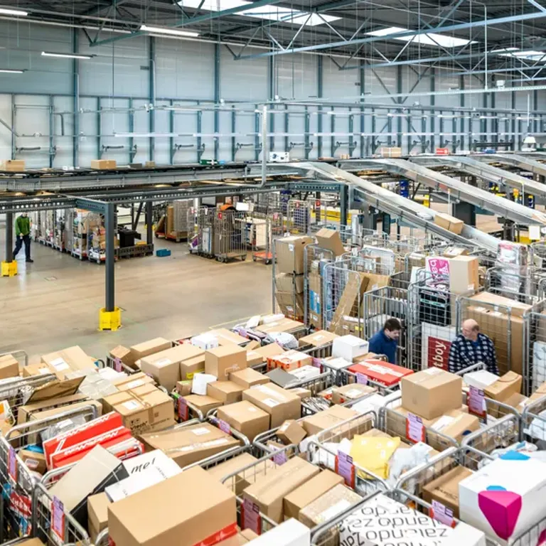 PostNL depot bij sorteerafdeling